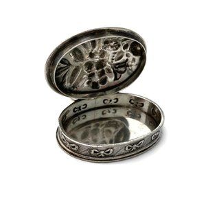 SOLD! Sterling Silver Antique Handmade Pill Box